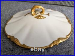 Magnificent Antique Jean Pouyat Limoges Covered Tureen Heavy Gold Gilt