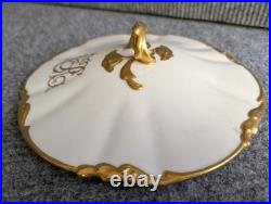 Magnificent Antique Jean Pouyat Limoges Covered Tureen Heavy Gold Gilt