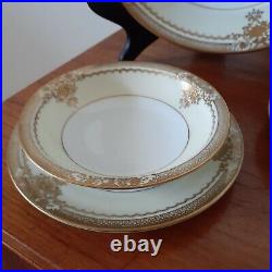 Meito fine porcelain china asama shape heavily gilded 76 piece dinnerware set
