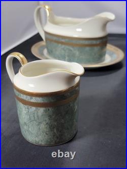 Mikasa Oscar de la Renta JADE FLORENTINE China Set Gravy Boat Sugar Creamer