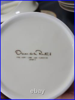 Mikasa Oscar de la Renta JADE FLORENTINE China Set Gravy Boat Sugar Creamer