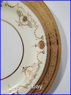 Minton China for Tiffany & Co. G9131 Gold Encrusted Set of 6 Plates 9 Jeweled