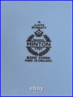 Minton Cobalt DYNASTY (H3775) 9 Luncheon Plate set of 2 Mint