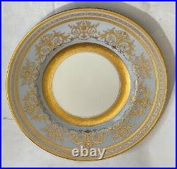 Minton Embossed Gold Gilt + Pale Blue 9 Plate T Goode & Co, Ltd. London