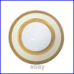 Minton England 6pc Dinner Plates 10.5 Gold Encrusted Cream Fine China H1797