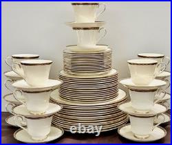 Minton St. James Bone China Dinnerware Svc for 14 70Pcs Blue 22k Gold England