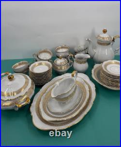 Mitterteich Bavaria Golden Key Germany 40+ Pc China Set Unused Gold Trim
