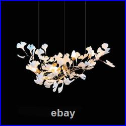 Modern Branches Chandelier with Porcelain Leaves Luxury Pendant Light