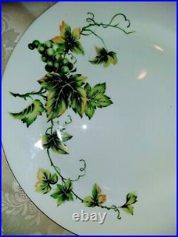 Monarch Virginia China Dinnerware Occupied Japan 67 Pc. Set Grape leaf, Gold Rim