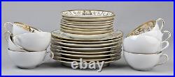 NIPPON Gold Encrusted LUNCHEON SET for (8) Plate, Cup, Saucer 24 Pcs NIPPON Gold Encrusted LUNCHEON SET for (8) Plate, Cup, Saucer 24 Pcs
