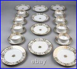 NIPPON Gold Encrusted LUNCHEON SET for (8) Plate, Cup, Saucer 24 Pcs NIPPON Gold Encrusted LUNCHEON SET for (8) Plate, Cup, Saucer 24 Pcs