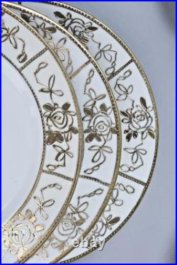 NIPPON Gold Encrusted LUNCHEON SET for (8) Plate, Cup, Saucer 24 Pcs NIPPON Gold Encrusted LUNCHEON SET for (8) Plate, Cup, Saucer 24 Pcs