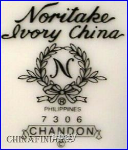 NORITAKE china CHANDON GOLD 7306 pattern 60-piece SET SERVICE for 12 place Sets