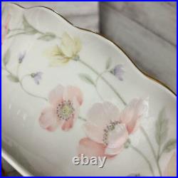 Narumi Bone China Pastel Garden Floral Gold Aya Platter/Bowl