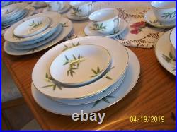 Narumi Vintage Porcelain China Spring Bamboo 89 Piece Grouping Dinnerware Japan