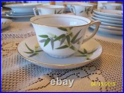 Narumi Vintage Porcelain China Spring Bamboo 89 Piece Grouping Dinnerware Japan