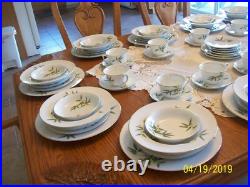 Narumi Vintage Porcelain China Spring Bamboo 89 Piece Grouping Dinnerware Japan