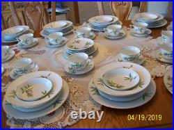 Narumi Vintage Porcelain China Spring Bamboo 89 Piece Grouping Dinnerware Japan