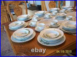 Narumi Vintage Porcelain China Spring Bamboo 89 Piece Grouping Dinnerware Japan
