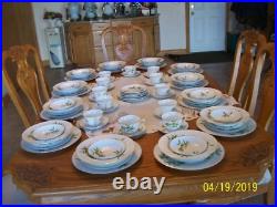 Narumi Vintage Porcelain China Spring Bamboo 89 Piece Grouping Dinnerware Japan