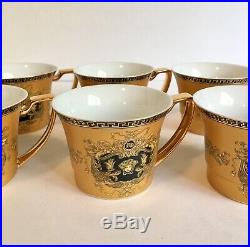New 12 pc. European Design Greek Medusa Fine Porcelain China Tea Set /Coffee Set