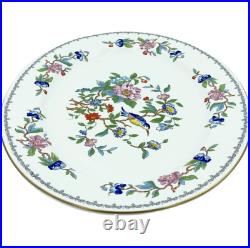 New Fine Pembroke Aynsley Platter Plate China withBird Floral Gold Trim 13.5