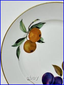 New Royal Worcester Evesham Gold 9.25 Luncheon Plate Lemon Plum Peach Set 6