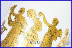 Nice Cylinder Antique Neoclassical Porcelain Gold White Vase Gerold Porzellan