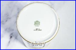 Nice Cylinder Antique Neoclassical Porcelain Gold White Vase Gerold Porzellan