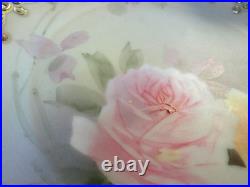 Nippon Floral Plate Gold Trim Ornate Ruffle Hand Painted 7.25 Inch