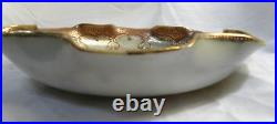 Nippon Floral Plate Gold Trim Ornate Ruffle Hand Painted 7.25 Inch