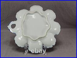 Nippon Hand Painted Purple Flowers Green Cobalt & Gold Large Bon Bon Dish