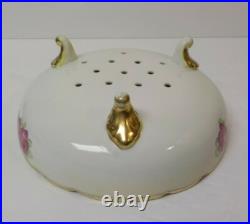 Nippon Porcelain 7.5 Gilded Berry Bowl & 8.75 Matched Plate, Roses
