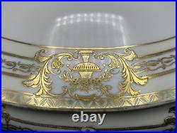 Noritake 37532 Hand Painted Gilded Oval Covered Vegetable Bowl