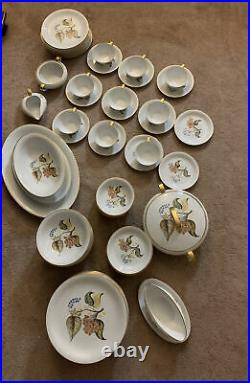 Noritake 82 -Piece China Set Made in Occupied Japan Service for 12 Gold Trim