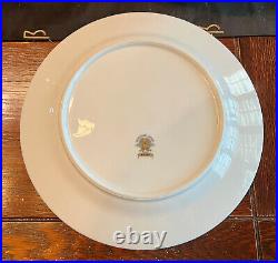 Noritake China Brian 12 Dinner Plates Turquoise Florals Gold Trim Holiday Table