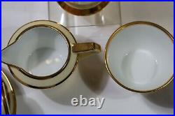 Noritake China Coffee Set Gold Gilt Art Deco 15 pieces AC3
