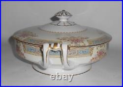 Noritake China Porcelain Floral withGold Mystery 171 Covered Vegetable Bowl
