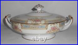 Noritake China Porcelain Floral withGold Mystery 171 Covered Vegetable Bowl