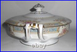 Noritake China Porcelain Floral withGold Mystery 171 Covered Vegetable Bowl