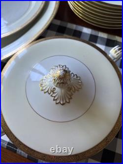 Noritake China Setting Covered Serving Dish Hand Painted Gold Trim 1920-1940