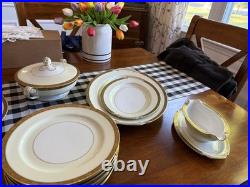Noritake China Setting Covered Serving Dish Hand Painted Gold Trim 1920-1940