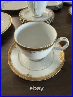 Noritake Contemporary Buckingham Gold 4346 Fine China Plate Cup Saucer Set