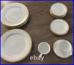 Noritake Contemporary Buckingham Gold 4346 Fine China Plate Cup Saucer Set