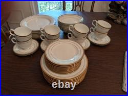 Noritake Fine Porcelain China Hampshire Gold 48 Piece Set