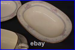 Noritake Magnificence Fine Porcelain China Ivory Pink Color Gold Band Gravy