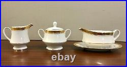 Noritake Majestic Gold 4290 55-Piece Dinnerware Set Porcelain Fine China EUC