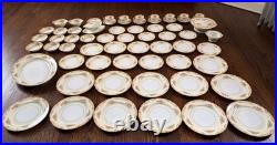 Noritake Morimura N154 China Dinnerware Set 63 Pc Pre-War 1930s Gold Rim Japan