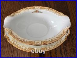 Noritake Morimura N154 China Dinnerware Set 63 Pc Pre-War 1930s Gold Rim Japan