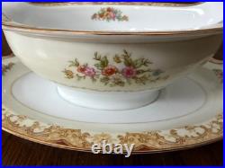 Noritake Morimura N154 China Dinnerware Set 63 Pc Pre-War 1930s Gold Rim Japan